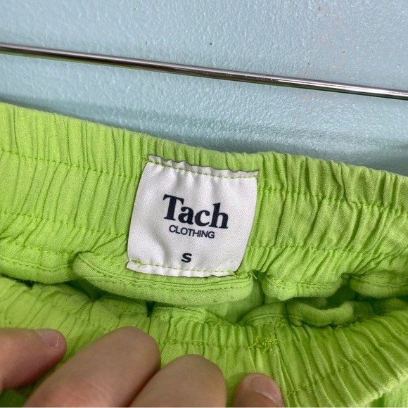 Tach Clothing Green Bell Wide Leg Flare Pants‎ Sz Small - Picture 8 of 9